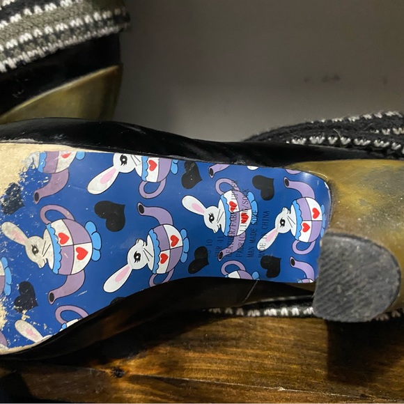 Irregular Choice 80s ankle leg warmer heels size 10 Eur 41 - Picture 4 of 5